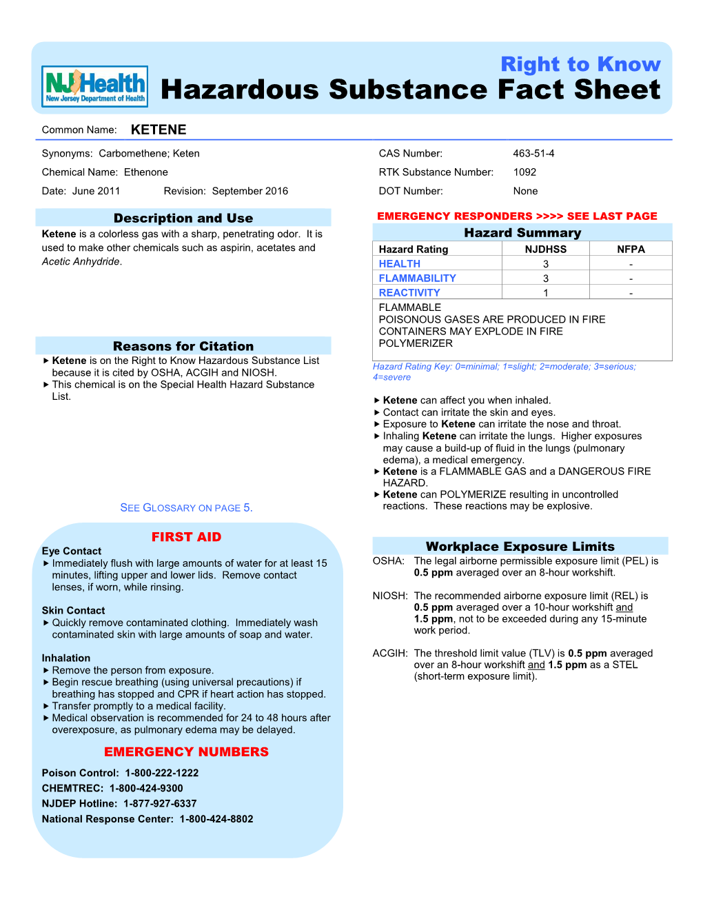 Hazardous Substance Fact Sheet