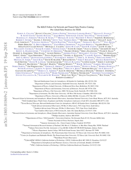 The KELT Follow-Up Network and Transit False Positive Catalog: Pre-Vetted False Positives for TESS