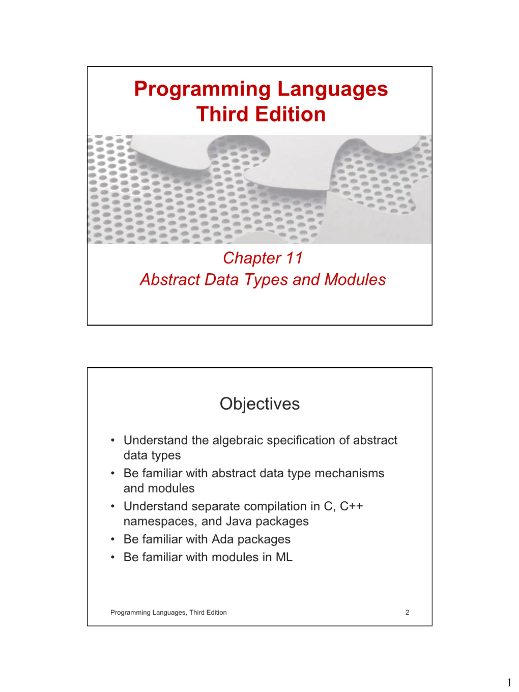 Abstract Data Types and Modules