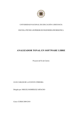 Analizador Tonal De Software Libre