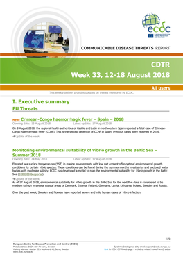 Week 33, 12-18 August 2018 CDTR