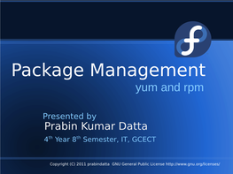 Package Management Yum and Rpm