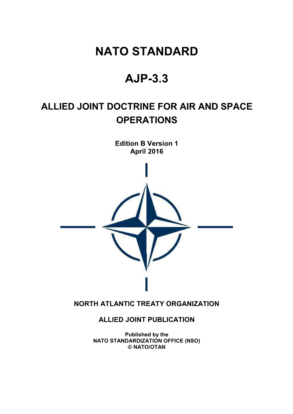 Allied Joint Doctrine for Air and Space Operations