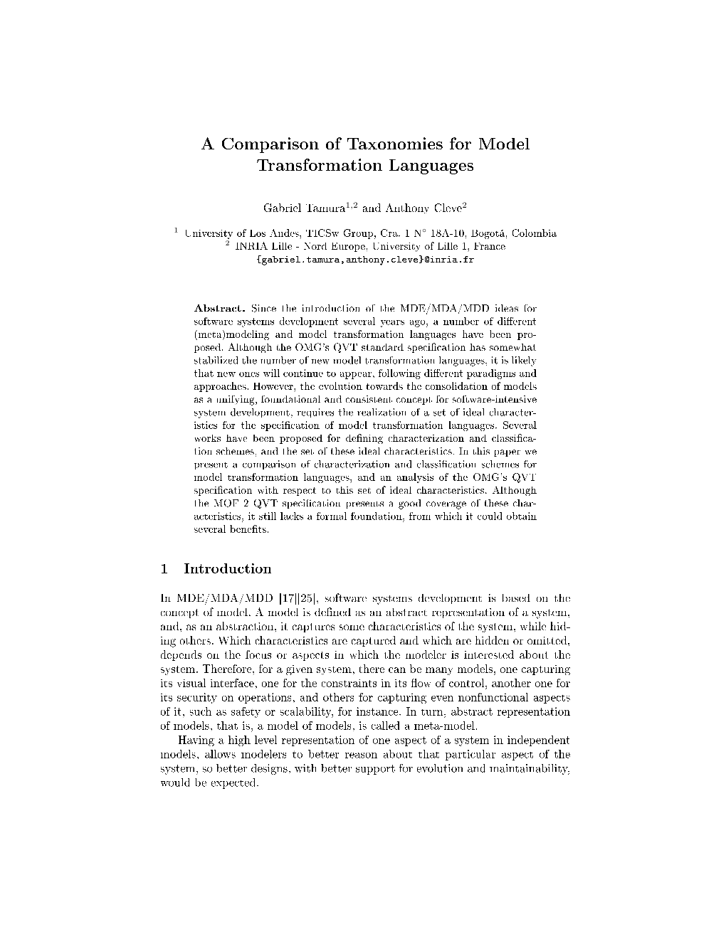 A Comparison of Taxonomies for Model Transformation Languages