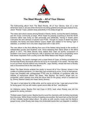 The Steel Woods – All of Your Stones Biography
