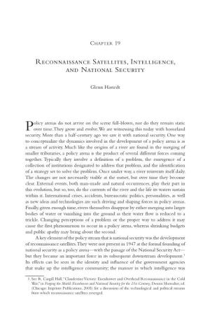 Reconnaissance Satellites, Intelligence, and National Security 369