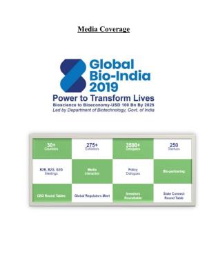 Media Coverage for Global Bio-India