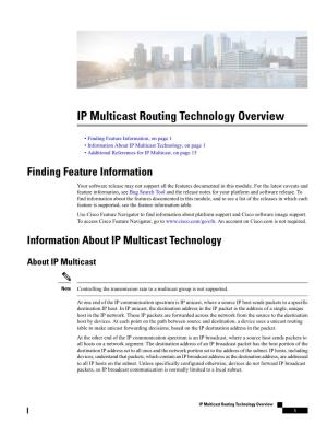 IP Multicast Routing Technology Overview