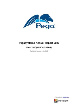 Pegasystems Annual Report 2020