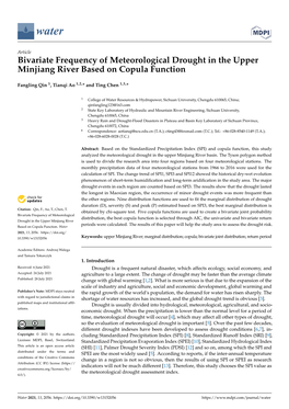 Bivariate Frequency of Meteorological Drought in the Upper Minjiang River Based on Copula Function