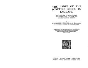 The Lands of the Scottish Kings in England