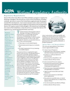 Wetland Regulatory Authority (PDF)