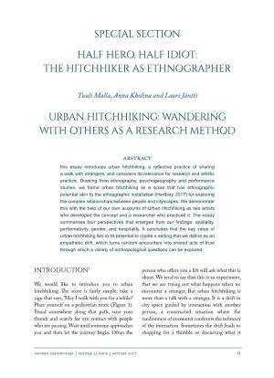 Urban Hitchhiking: Wandering with Others As a Research Method