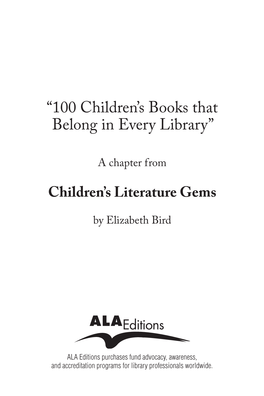 “100 Children's Books That Belong in Every Library”