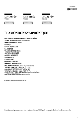 Plamondon Symphonique