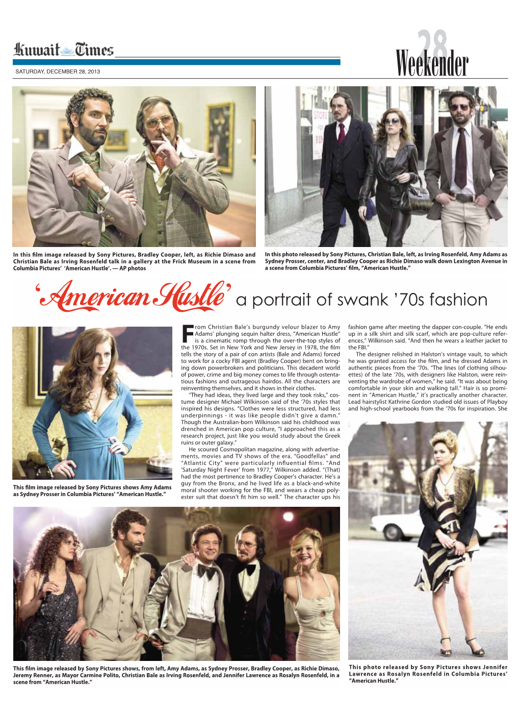 'American Hustle'a Portrait of Swank '70S Fashion