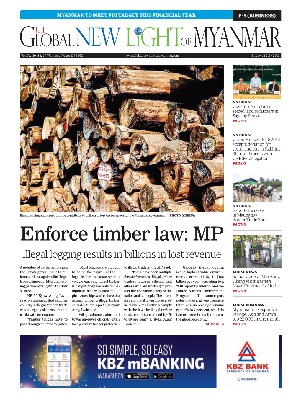 Enforce Timber Law: MP Illegal Logging Results in Billions in Lost Revenue