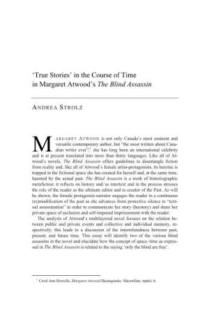 In the Course of Time in Margaret Atwood's the Blind Assassin