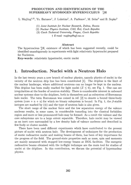 1. Introduction. Nuclei with a Neutron Halo