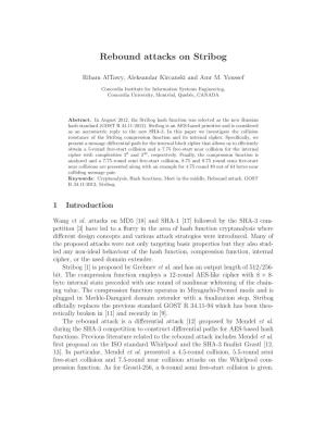 Rebound Attacks on Stribog
