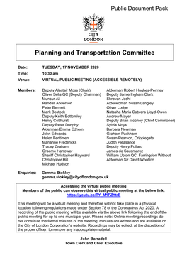 (Public Pack)Agenda Document for Planning and Transportation
