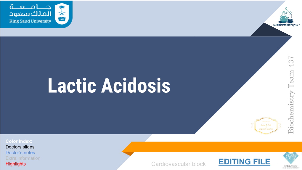 Lactic Acidosis