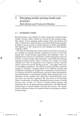 Emerging Retailer Pricing Trends and Practices Ruth Bolton and Venkatesh Shankar