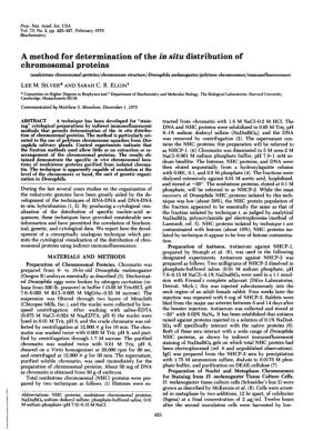 A Method for Determination of the in Situ Distribution of Chromosomal Proteins