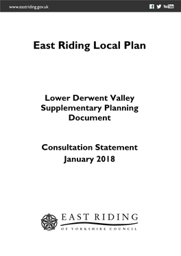 Lower Derwent Valley Consultation