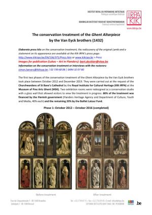 The Conservation Treatment of the Ghent Altarpiece by the Van Eyck Brothers (1432)