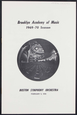 Boston Symphony Orchestra February 5, 1970 Abraham
