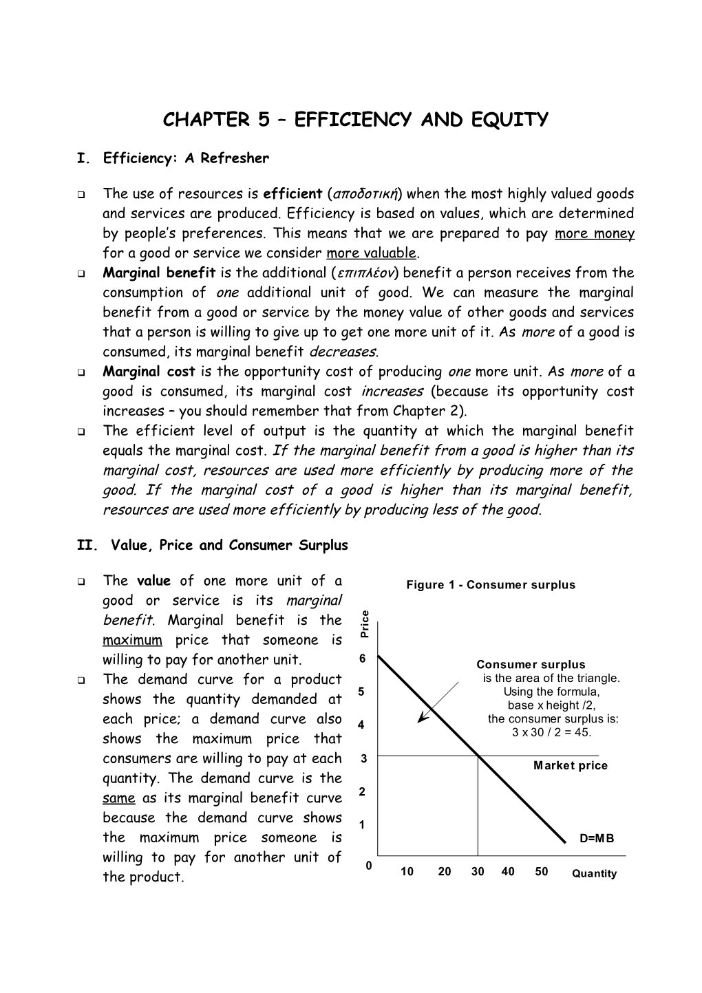 Chapter 5 Efficiency and Equity