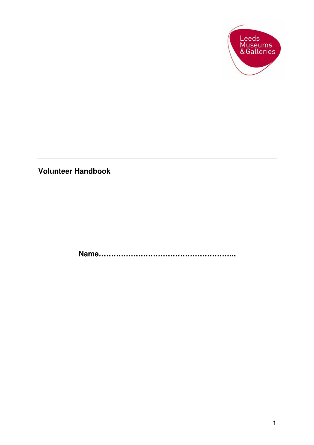 Leeds Museums & Galleries Volunteer Handbook