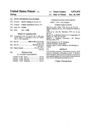 United States Patent 1191 [11] Patent Number: 5,071,976 Stirling [45] Date of Patent: Dec