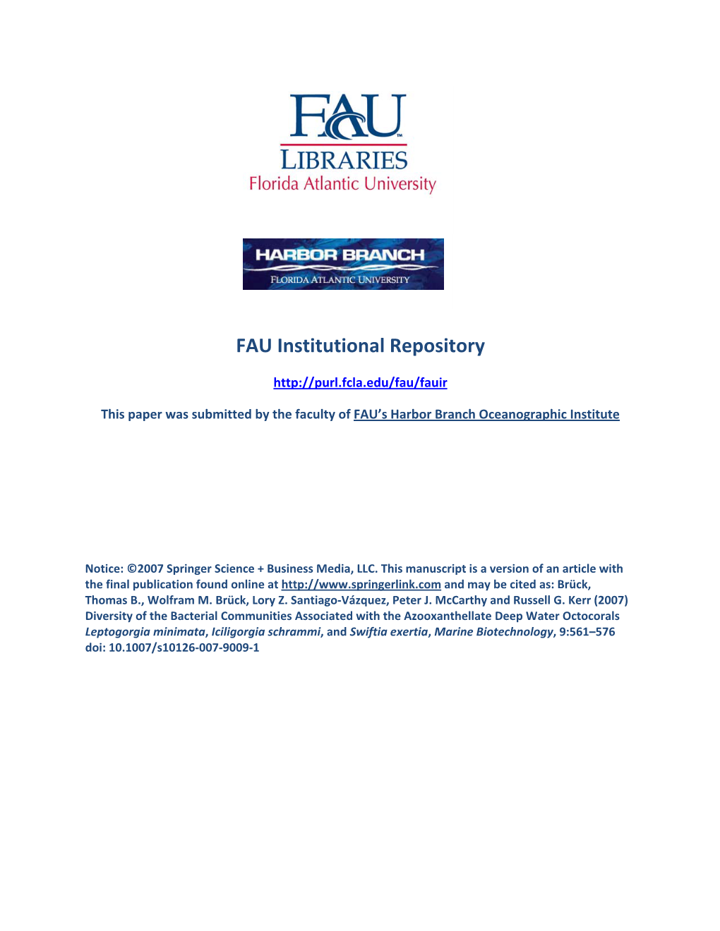 FAU Institutional Repository