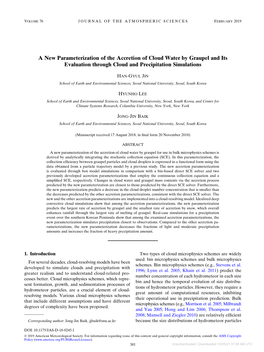 A New Parameterization of the Accretion of Cloud Water by Graupel and Its Evaluation Through Cloud and Precipitation Simulations