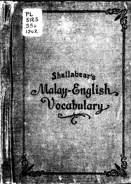 A Malay-English Vocabulary Containing 6500 Malay Words Or