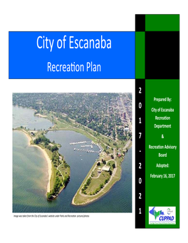 City of Escanaba Recreaɵon Plan