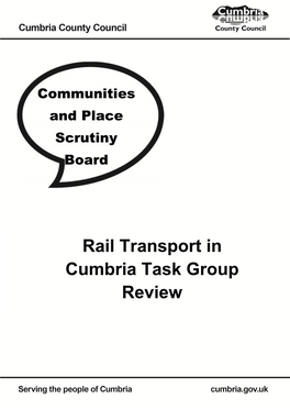 Rail Transport in Cumbria Task Group Review