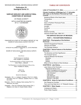 TABLE of CONTENTS Publication 25