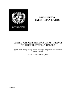 Division for Palestinian Rights United Nations Seminar On