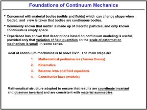 Foundations of Continuum Mechanics