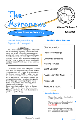 The Astronews June 2020
