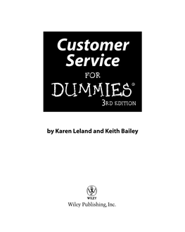 Customer Service for Dummies‰