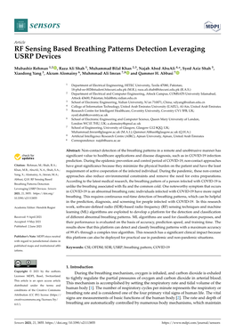 RF Sensing Based Breathing Patterns Detection Leveraging USRP Devices