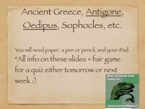 Ancient Greece, Antigone, Oedipus, Sophocles, Etc