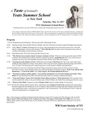 Yeats Summer School