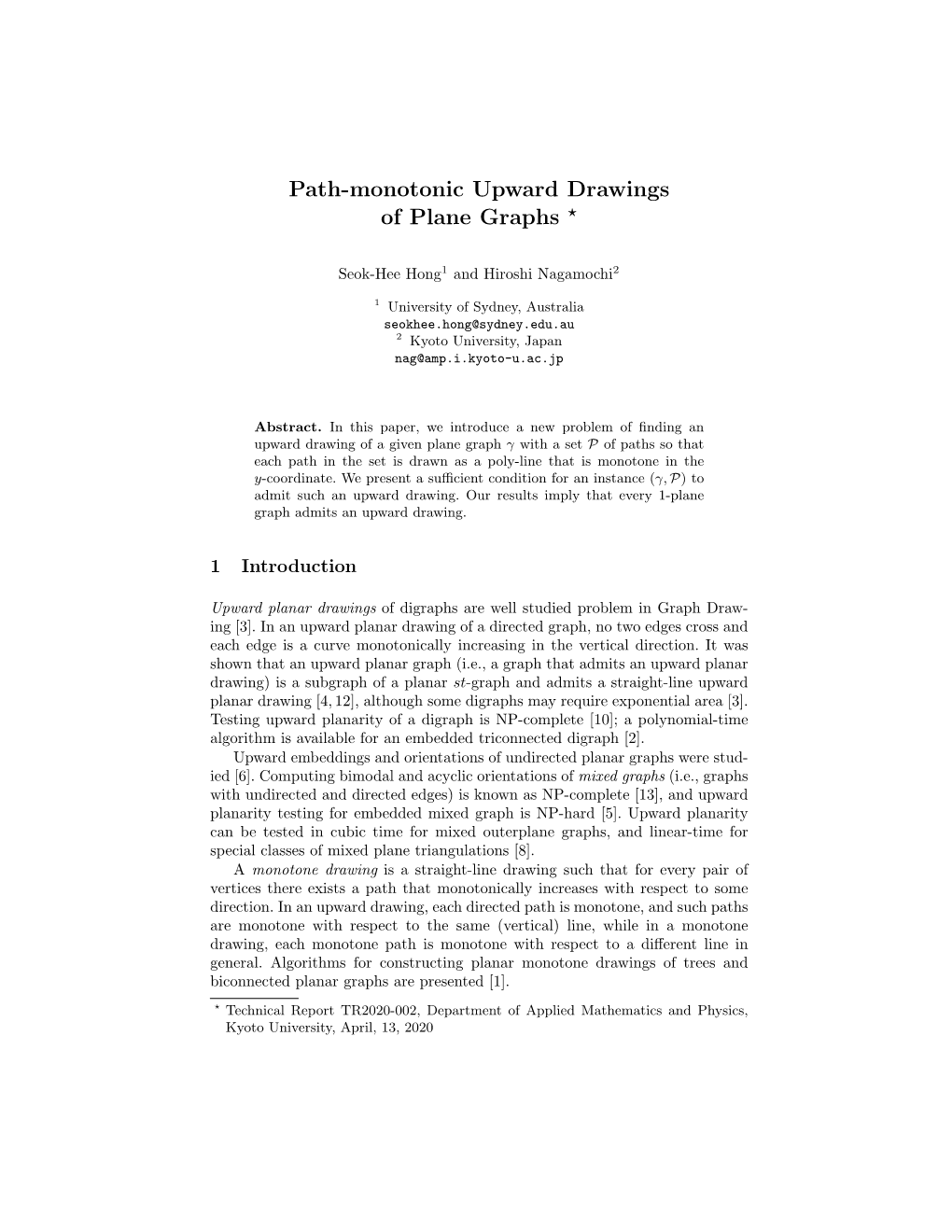 Path-Monotonic Upward Drawings of Plane Graphs ⋆