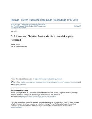 C. S. Lewis and Christian Postmodernism: Jewish Laughter Reversed