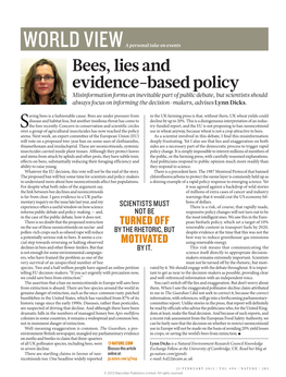Bees, Lies and Evidence-Based Policy